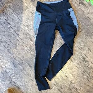 Black and Gray High-Waisted Leggings